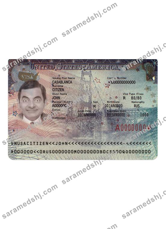 USA travel visa version 2